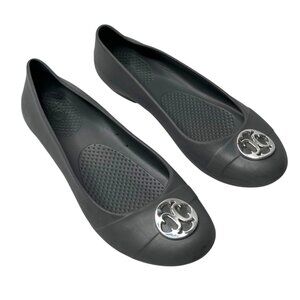Crocs Womens Gianna Disc Gray Slip On Comfort Ballet Flats Size 9